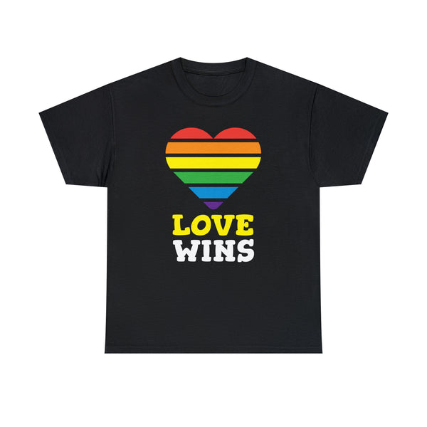 Love Wins LGBTQ Pride Rainbow Flag Lesbian Gay Pride Ally Plus Size Tops for Women