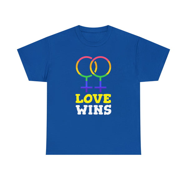 Love Wins LGBTQ Pride Rainbow Flag Gay Lesbian Pride Ally Womens Plus Size Tops