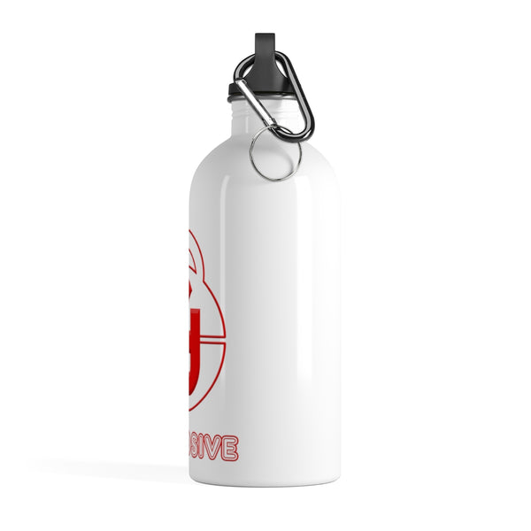 Explosive Kettlebell Stainless Steel Water Bottles Sports Water Bottle + Carabiner & Key Chain Ring 14 oz