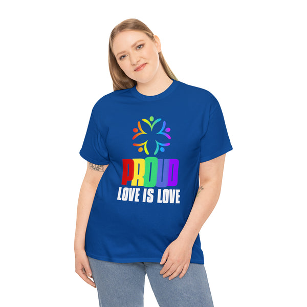 Proud LGBT Shirt Love is Love Shirt LGBTQ Pride Rainbow Flag Tshirts Shirts for Women Plus Size