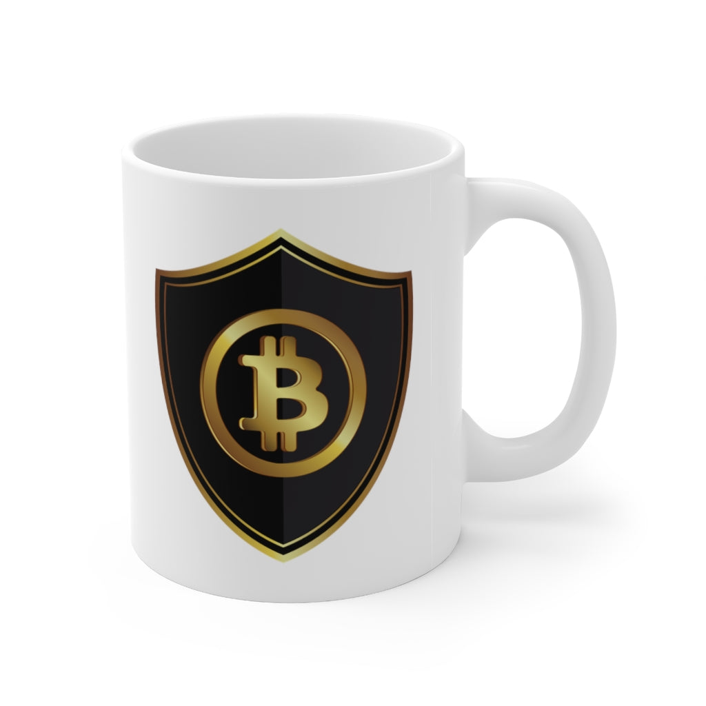 Bitcoin Coffee Mug Crypto Coffee Mugs Cryptocurrency Bitcoin Logo Gift BTC Shield Bitcoin Merch