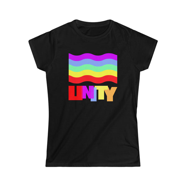 Unity LGBT Love Live Be Happy Love Print LGBT Equality Womens Shirts