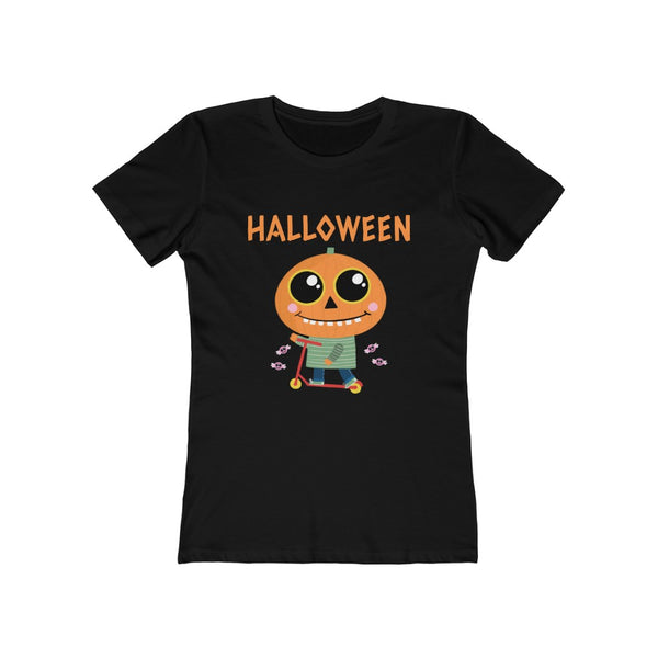 Pumpkin Scooter Womens Halloween Shirts Halloween Tops Cute Halloween Tshirts Women Halloween Gift for Her