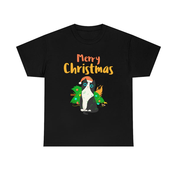 Funny Cat Christmas Cat Shirt Christmas PJs Funny Christmas Pajamas for Men Plus Size Christmas Shirts