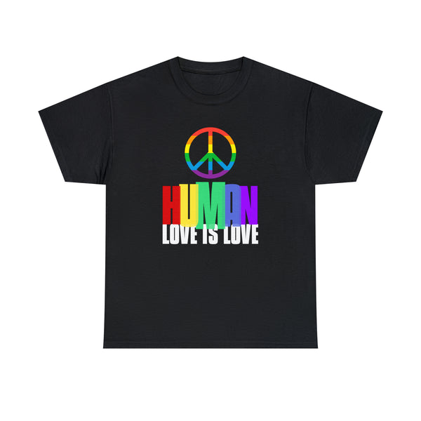 Human LGBTQ Rainbow Flag Lesbian Gay Pride Ally Womens Plus Size Tops