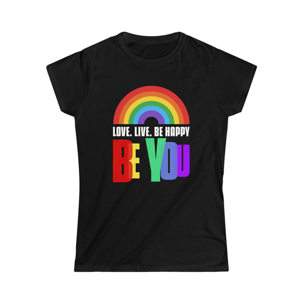 Be You LGBT Flag Lesbian Pride Month Transgender Rainbow Gay Shirts for Women