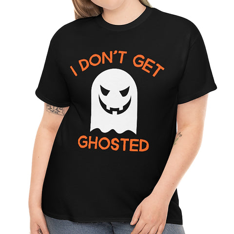 Funny Ghost T-Shirt Womens Halloween Shirts Plus Size 1X 2X 3X 4X 5X Ghost Plus Size Halloween Costumes for Women