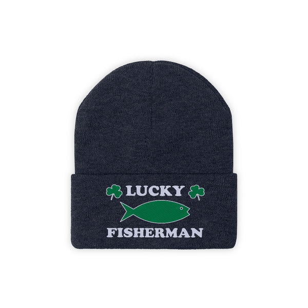 Lucky Fisherman Beanie Winter Hats for Men and Boys Cool Fishing Gifts Ice Fishing Gear Mens Christmas Gifts