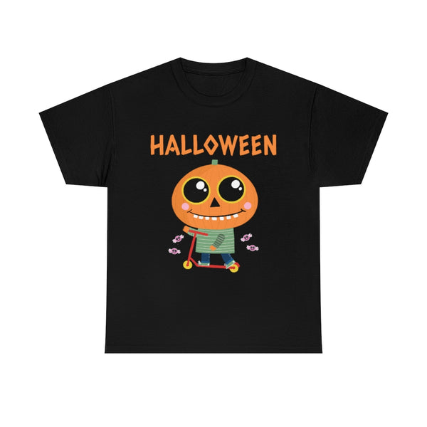 Cute Pumpkin Scooter Womens Halloween Shirts Plus Size 1X 2X 3X 4X 5X Cute Halloween Costumes for Plus Size Women