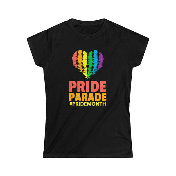 Pride Parade LGBTQ Flag Gay Pride Month Lesbian Transgender Shirts for Women