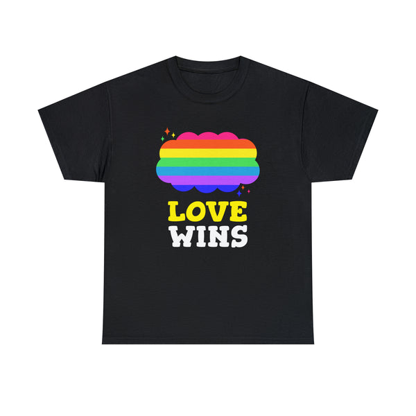 Love Wins LGBT Lesbian Gay Pride Month Rainbow Transgender Plus Size Shirts for Women