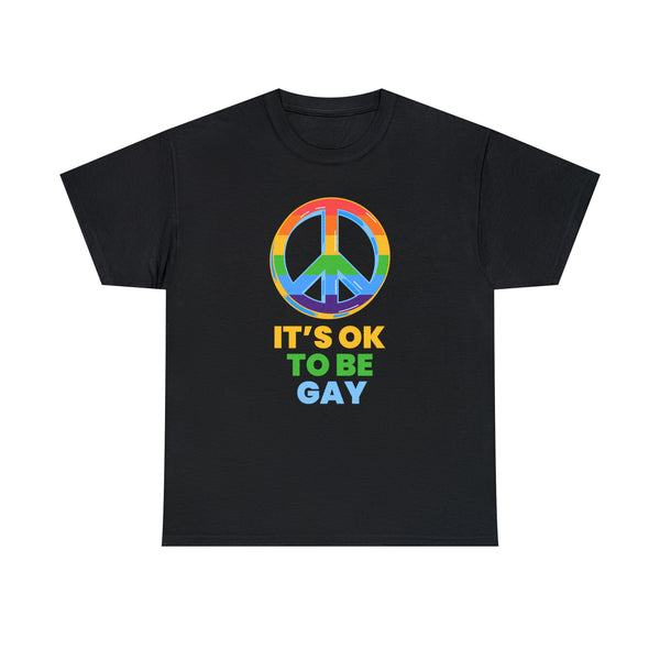 It's OK to Be Gay Pride Ally LGBT Pride Rainbow Lesbian Gay Plus Size Tops for Women