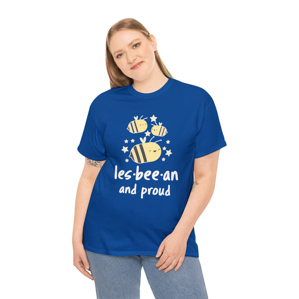 Lesbeean and Proud Bee Lesbian T-Shirt LGBTQ Gay Pride Womens Plus Size Tops