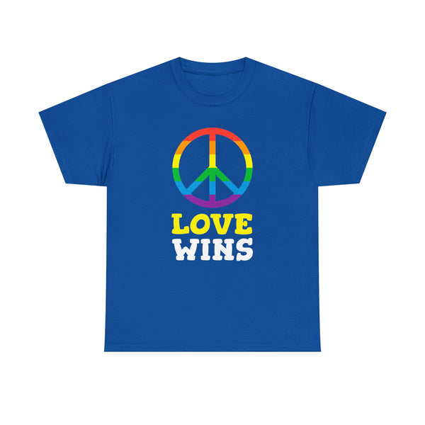 Love Wins LGBT Pride Rainbow Flag Gay Lesbian Pride Ally Tshirts Shirts for Women Plus Size