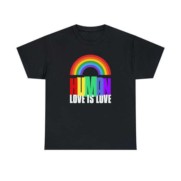 Pride Shirt HUMAN LGBT Flag Lesbian Pride Month Rainbow Gay Plus Size Shirts for Women