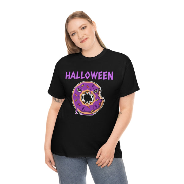 Mad Donut Halloween Shirts for Women Plus Size 1X 2X 3X 4X 5X Spooky Food Plus Size Halloween Costumes for Women