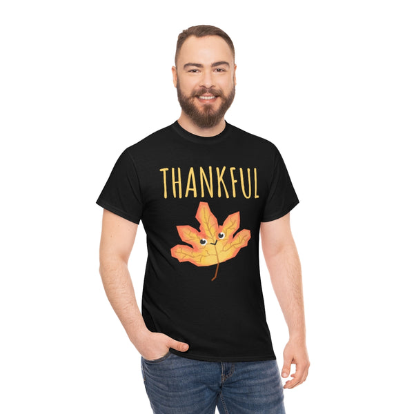 Mens Thanksgiving Shirt Cool Autumn Leaf Funny Plus Size Fall Shirts Men Plus Size Thankful Shirts for Men