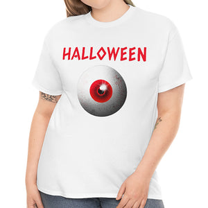 Eyeball Halloween Tops for Women Plus Size 1X 2X 3X 4X 5X Red Eye Shirt Halloween Costumes for Plus Size Women