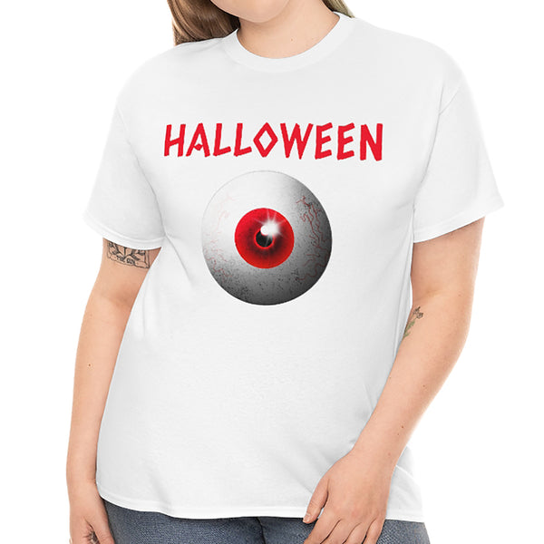 Eyeball Halloween Tops for Women Plus Size 1X 2X 3X 4X 5X Red Eye Shirt Halloween Costumes for Plus Size Women