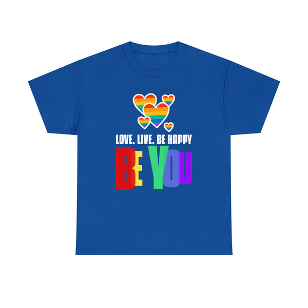 Be You LGBT Flag Gay Pride Month Lesbian Transgender Rainbow Tshirts Shirts for Women Plus Size