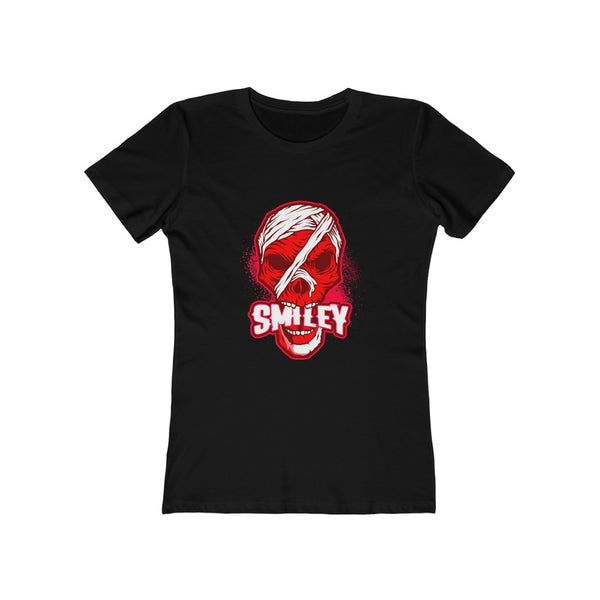 Smiley Skull Halloween Shirts for Women Skeleton Womens Halloween Shirts Halloween Costumes for Women