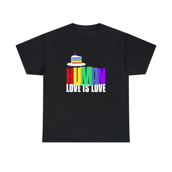 Pride Shirt HUMAN LGBTQ Flag Lesbian Pride Month Rainbow Gay Womens Plus Size Tops