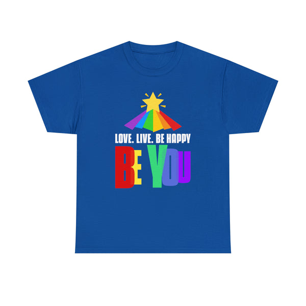 Be You Shirt LGBTQ Pride Rainbow Flag Lesbian Gay Pride Ally Womens Plus Size Tops