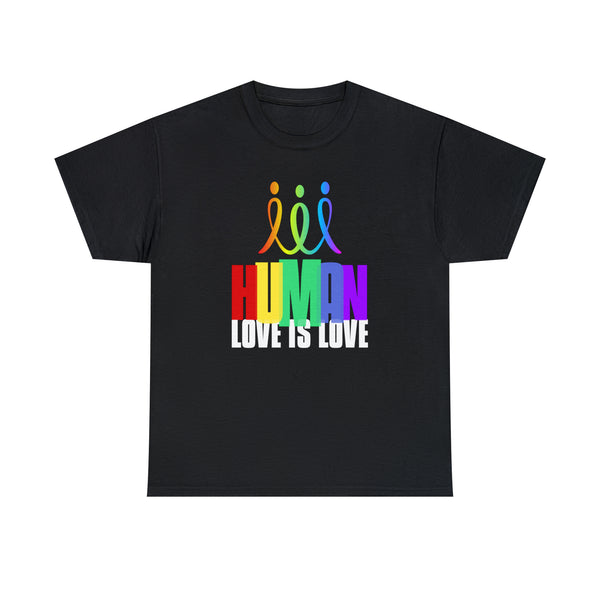 Human TShirt LGBTQ Pride Rainbow Flag Lesbian Gay Pride Ally Plus Size Clothing for Women