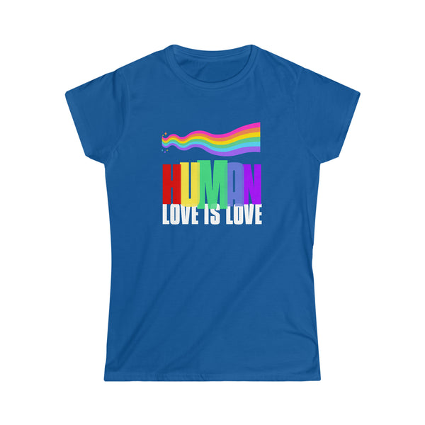 LGBTQ Human Rainbow Shirt Women Men Gay Pride Shirt Rainbow Shirts for Women