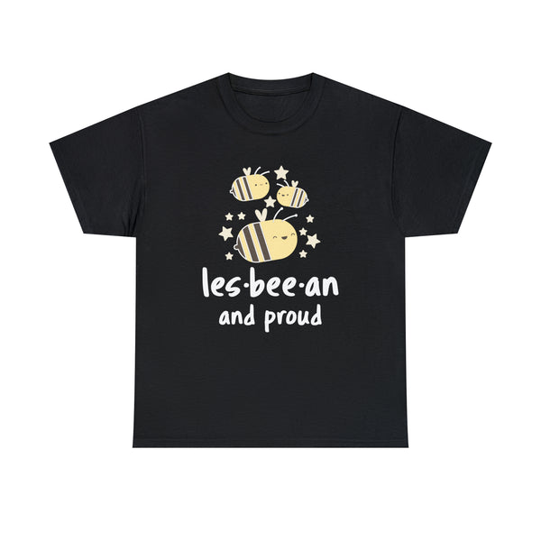 Lesbeean and Proud Bee Lesbian T-Shirt LGBTQ Gay Pride Womens Plus Size Tops