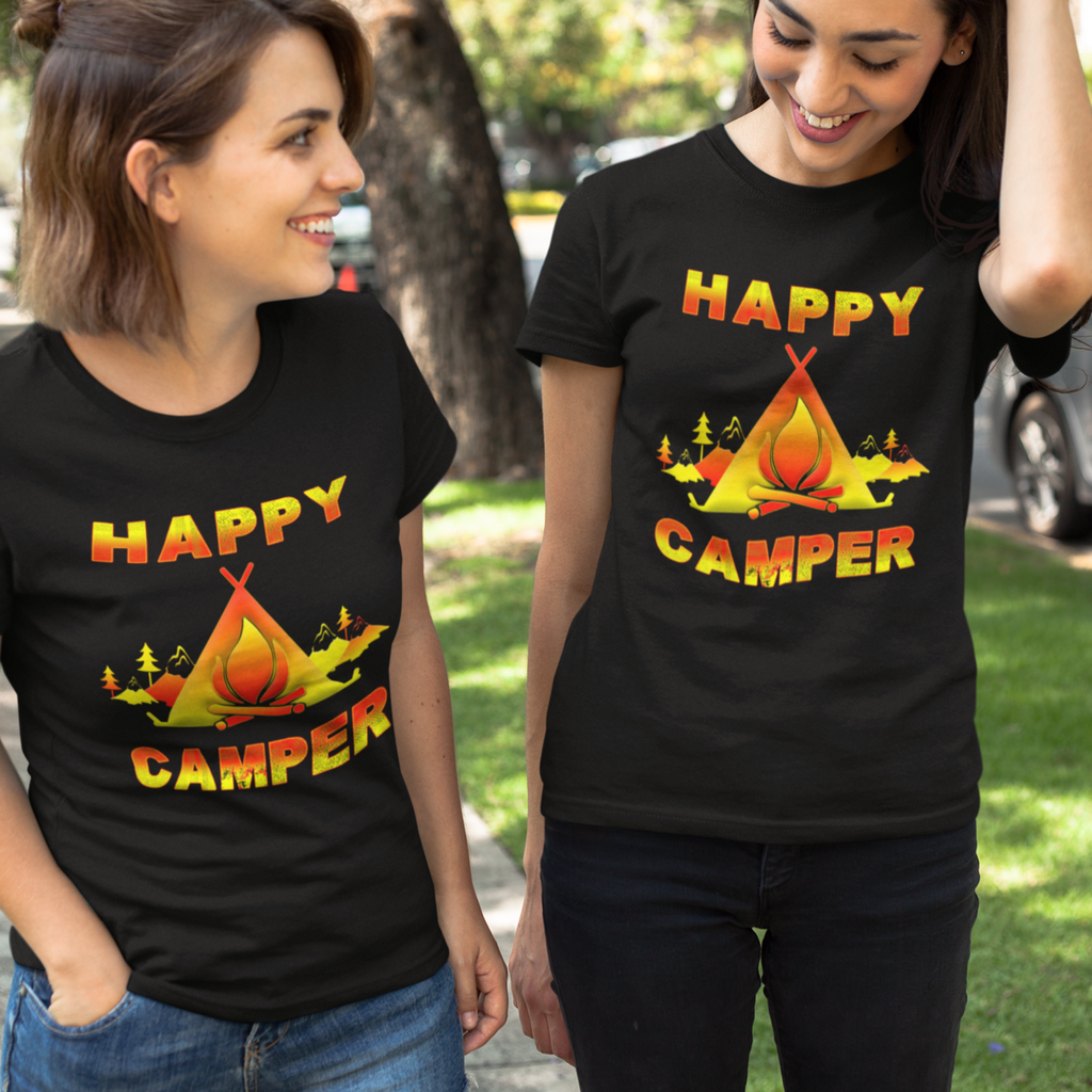 Camping Shirt for Women - Camping Clothes for Women - Happy Camper Camping  Shirts for Women Funny 