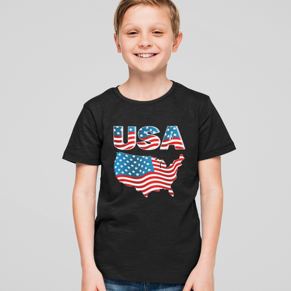 4th of July Shirts for Boys USA Shirt American Flag Shirt for Kids Patriotic Shirts for Boys - Fire Fit Designs