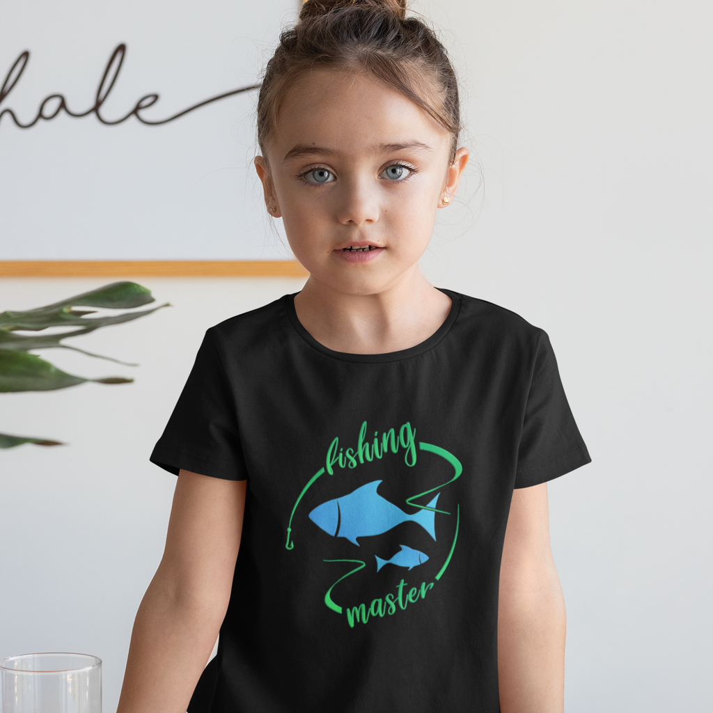 Fishing Shirts for Girls - Fishing Shirt - Kids Fishing Shirts - Fishing Master T-Shirt - Fishing Gift Shirt Black / XS