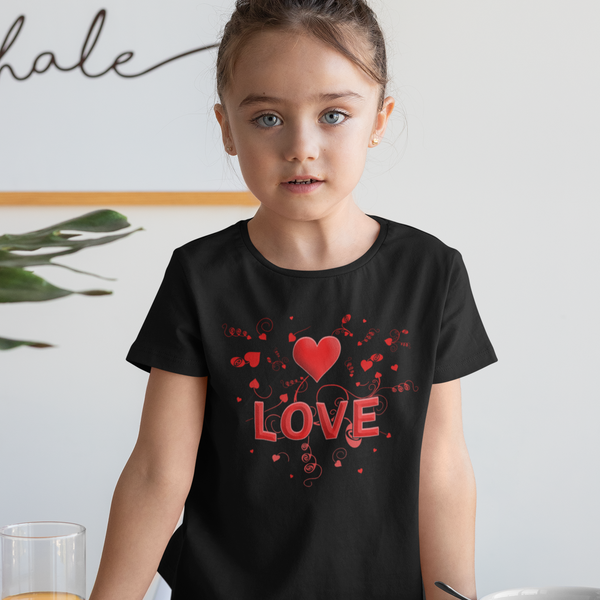 Girls Valentines Day Shirt - Valentines Day Shirts for Girls - LOVE Valentine Shirts for Kids