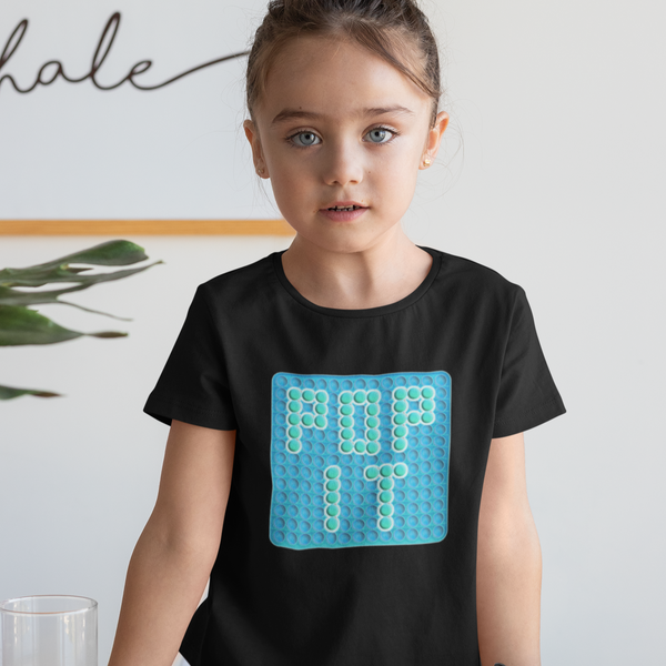 Pop It Shirt for Girls - Pop It Shirts for Kids - Pop It Fidget Toy Shirt for Youth, Girls, Kids - Black