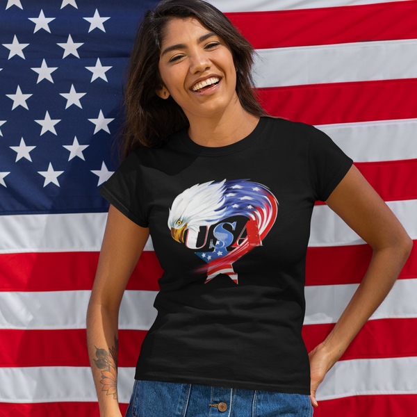 American Eagle Shirts for Women American Flag Patriotic Shirts 4th of July Shirts for Women USA Shirt - Fire Fit Designs