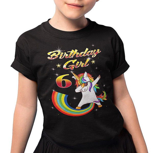 6th Birthday Girl Shirt 6th Birthday Shirt for Girls Unicorn Birthday Outfit Unicorn Birthday Shirt for Girls - Fire Fit Designs