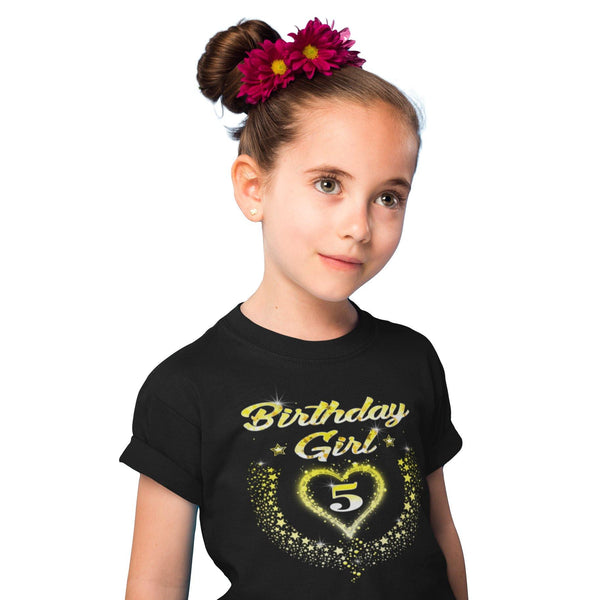 5th Birthday Girl Shirt - 5th Birthday Shirt for Girls 5 Birthday Shirt 5th Birthday Outfit for Girls - Fire Fit Designs