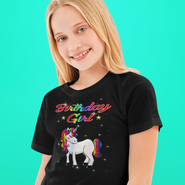 Unicorn Birthday Shirt Unicorn Shirts for Girls Unicorn Birthday Outfit Unicorn Gifts for Girls Birthday Girl - Fire Fit Designs