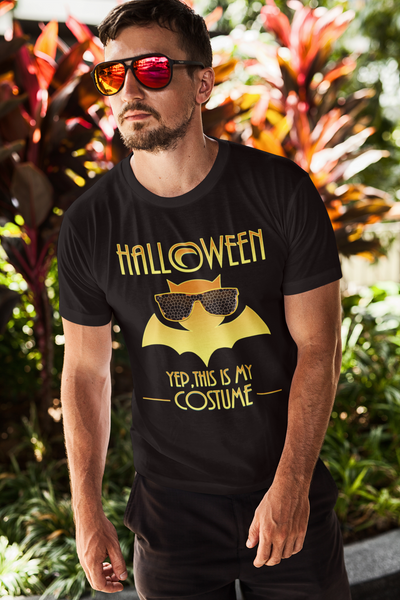 Halloween Shirts for Men Halloween Clothes for Men Orange Bat Mens Halloween Shirts Halloween TShirt