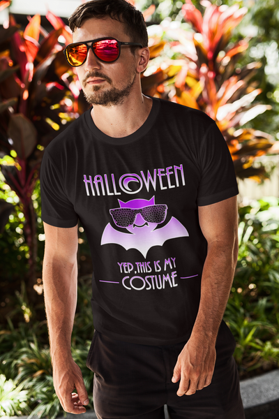 Funny Halloween Shirts for Men Halloween Clothes for Men Purple Bat Mens Halloween Shirts Halloween Tee