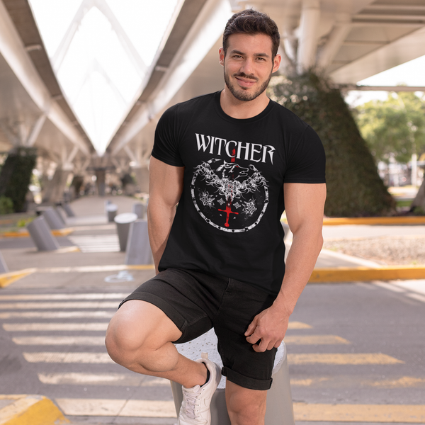 Witcher Shirt - Toss A Coin Shirt - Wolf Witchers Graphic T-Shirt - Mens Warrior Wolf Shirts Men