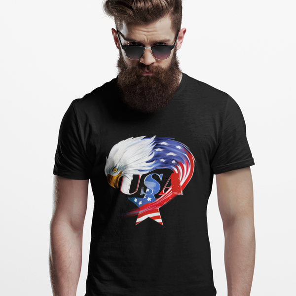 American Eagle Shirts for Men American Flag Patriotic Shirts 4th of July Shirts for Men USA Shirt - Fire Fit Designs