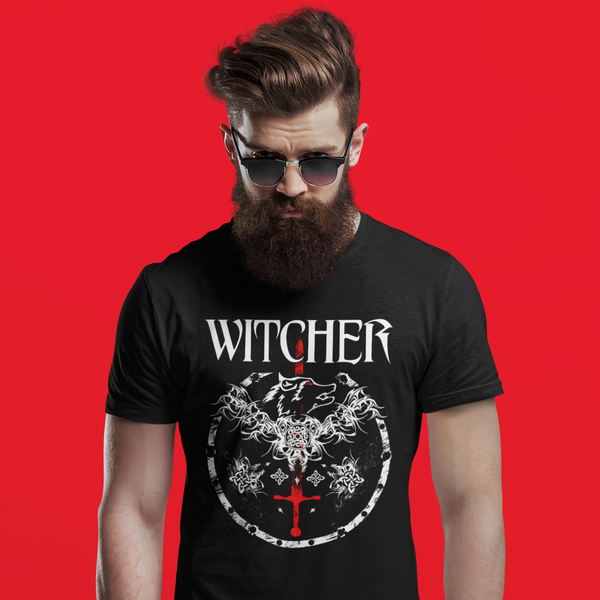 Witcher Shirt - Toss A Coin Shirt - Wolf Witchers Graphic T-Shirt - Mens Warrior Wolf Shirts Men