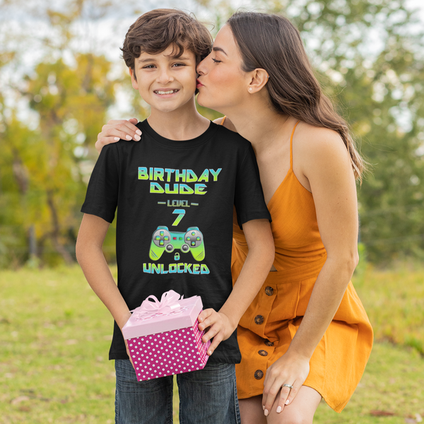 7th Birthday Shirt Boy - Birthday Boy Shirt 7 Gift - Its My Birthday Dude Happy Birthday Shirt - Fire Fit Designs