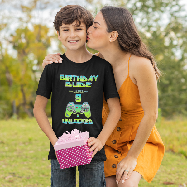 9th Birthday Shirt Boy - Birthday Boy Shirt 9 Gift - Its My Birthday Dude Happy Birthday Shirt - Fire Fit Designs