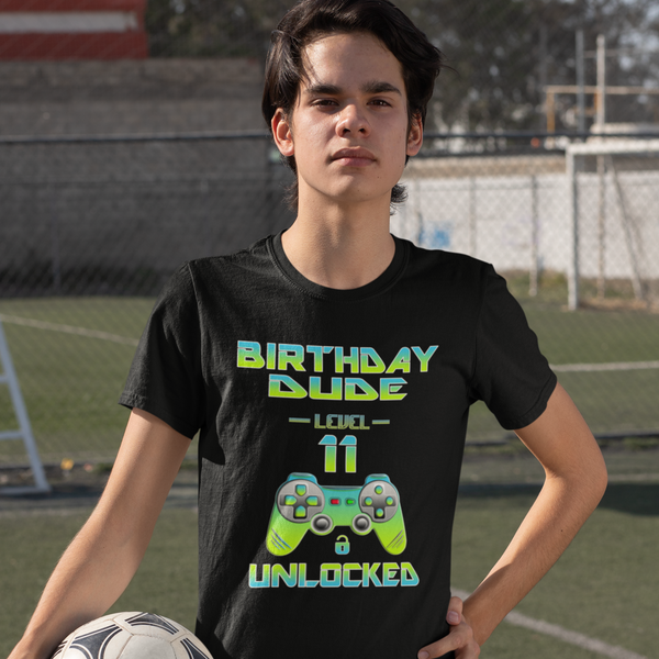 11th Birthday Shirt Boy - Birthday Boy Shirt 11 Gift - Its My Birthday Dude Happy Birthday Shirt - Fire Fit Designs