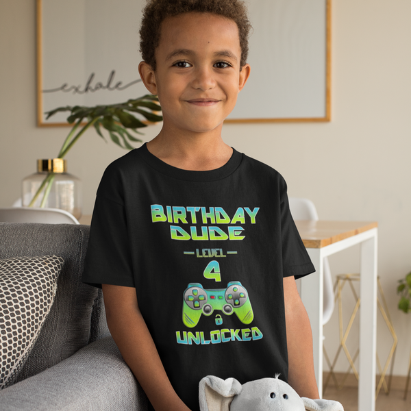 4th Birthday Shirt Boy - Birthday Boy Shirt 4 Gift - Its My Birthday Dude Happy Birthday Shirt - Fire Fit Designs