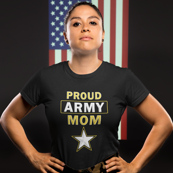Womens Proud Army Mom - Premium Vintage US Army Mom Shirt Mothers Day Gift U.S. Army Mom T-Shirt