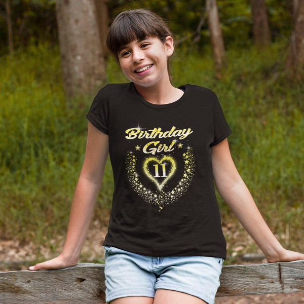 11th Birthday Girl Shirt - 11th Birthday Shirt for Girls 11 Birthday Shirt 11th Birthday Outfit for Girls - Fire Fit Designs
